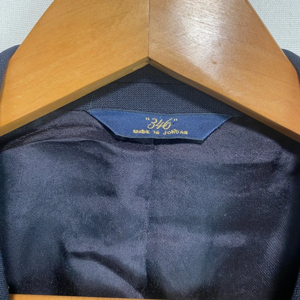 Brooks Brothers 346 Stretch Blazer Mens 39S Navy Blue Wool Lycra Suit Jacket